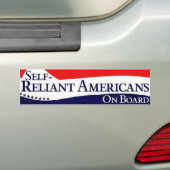 船上の独立独行のアメリカ人(愛国心が強い) バンパーステッカー (車上)