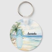 船上ビーチヤシの木 キーホルダー (正面)