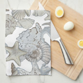 船上及び船いかり宝庫狩りおもしろい キッチンタオル (四つ折り)