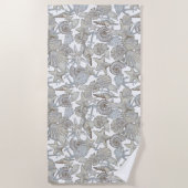 船上及び船いかり宝庫狩りおもしろい ビーチタオル (正面)