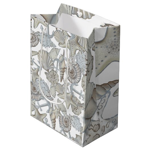 船上及び船いかり宝庫狩りおもしろい ミディアムペーパーバッグ (正面アングル)