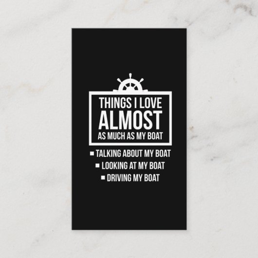 船主のおもしろいユーモアが船長 名刺 (正面)