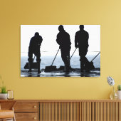 船乗りが格納庫の湾を掃き出す キャンバスプリント (インサイチュ (リビング))