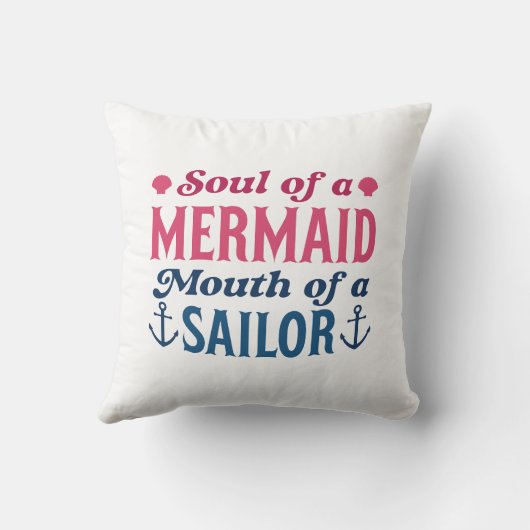 船乗りの人魚の口の魂 クッション (裏面)
