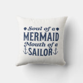 船乗りの人魚の口の魂 クッション (裏面)