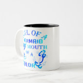 船乗りの人魚の口の魂# ツートーンマグカップ (正面左)