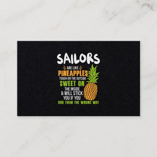 船乗りはパイナップルのようだ。 名刺 (正面)