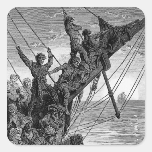 船乗りは遠方に幽霊船を見る スクエアシール (正面)