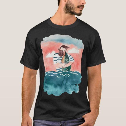 船乗りは魚が好き Tシャツ (正面)