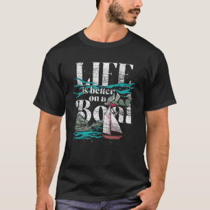 船乗り趣味の船乗り船で Tシャツ