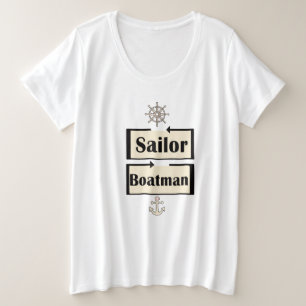 船乗り プラスサイズTシャツ