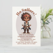 船乗り！ボーイパイレーツ誕生日招待状 招待状 (スタンド正面)