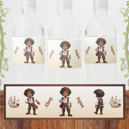 船乗り！ボーイパイレーツ誕生日 ペットボトルラベル