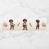 船乗り!ボーイパイレーツ誕生日 ペットボトルラベル (シングルラベル)