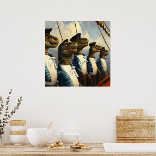 船乗りTレックス ポスター (キッチン)