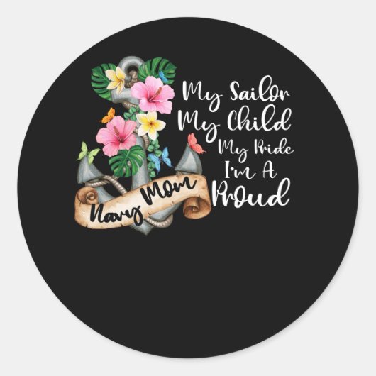 船乗誇りを持ったりママNaの母誇りを持った海軍 ラウンドシール (正面)