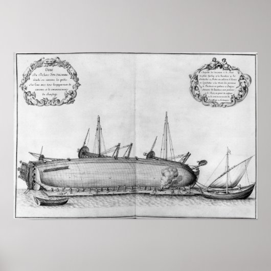 船体に横たわる船舶 ポスター (正面)