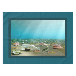 船内ボトル難破船のテーブルクロス テーブルクロス