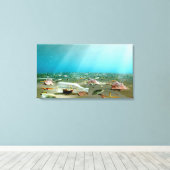 船内ボトル難破船 キャンバスプリント (インサイチュ (ウッドフロア))