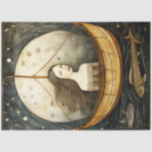 船初期のの切り離し絵画の人魚 薄葉紙 (正面)