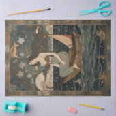 船初期のの切り離し絵画の人魚 薄葉紙 (クラフト)