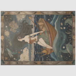 船初期のの切り離し絵画の人魚 薄葉紙