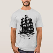 船及びトーチのTシャツ Tシャツ (正面)