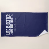 船名の方が生活が良い |海軍 ビーチタオル (正面)