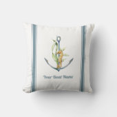 船名付き航海の乗馬及びいかり クッション (正面)