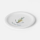 船名付き航海の乗馬及びいかり ペーパープレート (アングル)