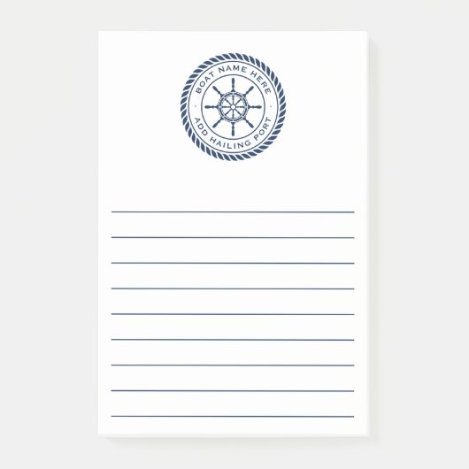 船名及び航海の寄港船の車輪 ポストイット (正面)