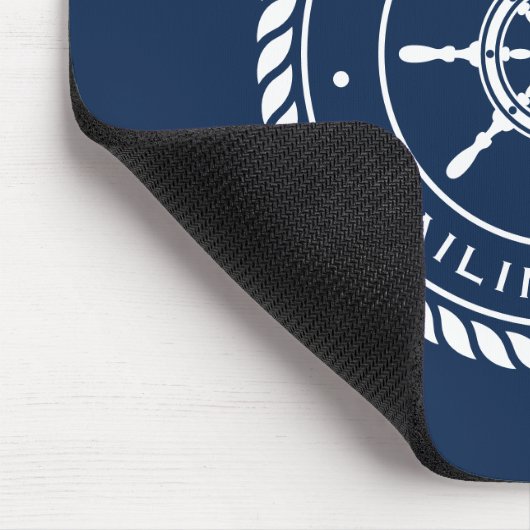 船名及び航海の寄港船の車輪 マウスパッド (コーナー)