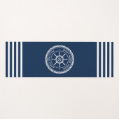 船名及び航海の寄港船の車輪 ヨガマット (正面(横))