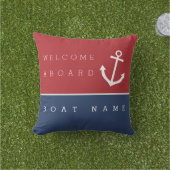 船名航海の付きいかり枕へようこそ アウトドアクッション (芝生)