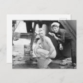 船員による1913年の洗濯 ポストカード (正面/裏面)