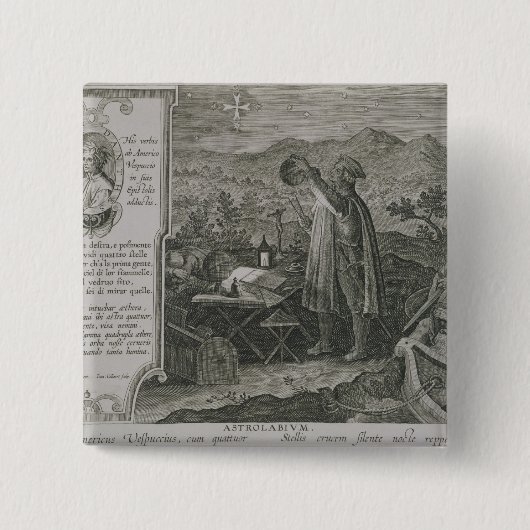 船員のアストロラーベの開発 缶バッジ (正面)