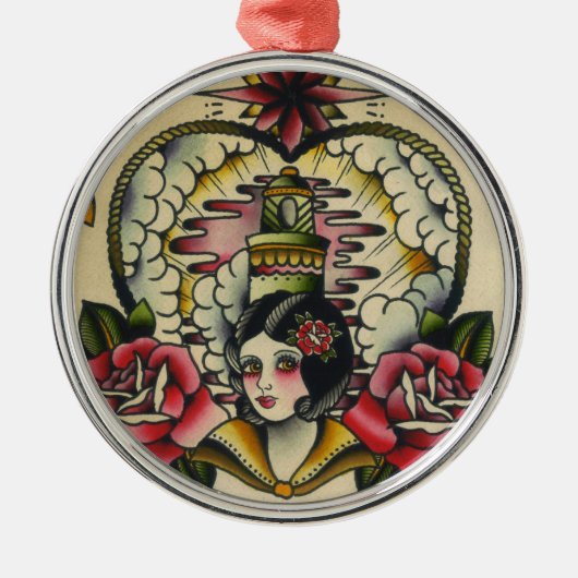 船員の女の子1 メタルオーナメント (正面)