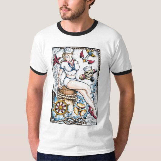 船員の女の子 Tシャツ (正面)