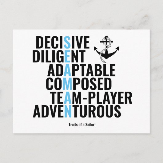船員の特徴 ポストカード (正面)