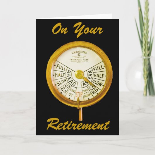 船員の退職の挨拶状 カード (正面)