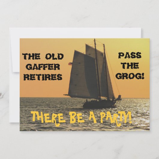 船員の退職パーティー招待状 招待状 (正面)