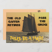 船員の退職パーティー招待状 招待状 (正面/裏面)