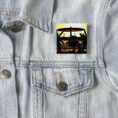 船員はE-2Cホーキー航空機で働く 缶バッジ (インサイチュ)