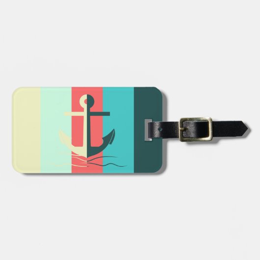 船員ストライプの者 ラゲッジタグ (正面横)