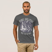 船員タイム&タイドメンズシルバーTシャツ Tシャツ (正面フル)