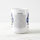 船員家族の紋章付き外衣 コーヒーマグカップ (中央)