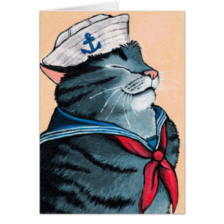 船員猫の航海のな虎猫猫の絵画