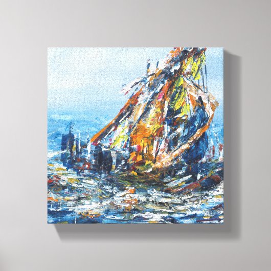 船壁デコ絵を描ア キャンバスプリント (正面)