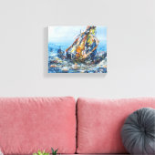 船壁デコ絵を描ア キャンバスプリント (インサイチュ (リビング))