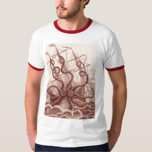 船対タコ Tシャツ